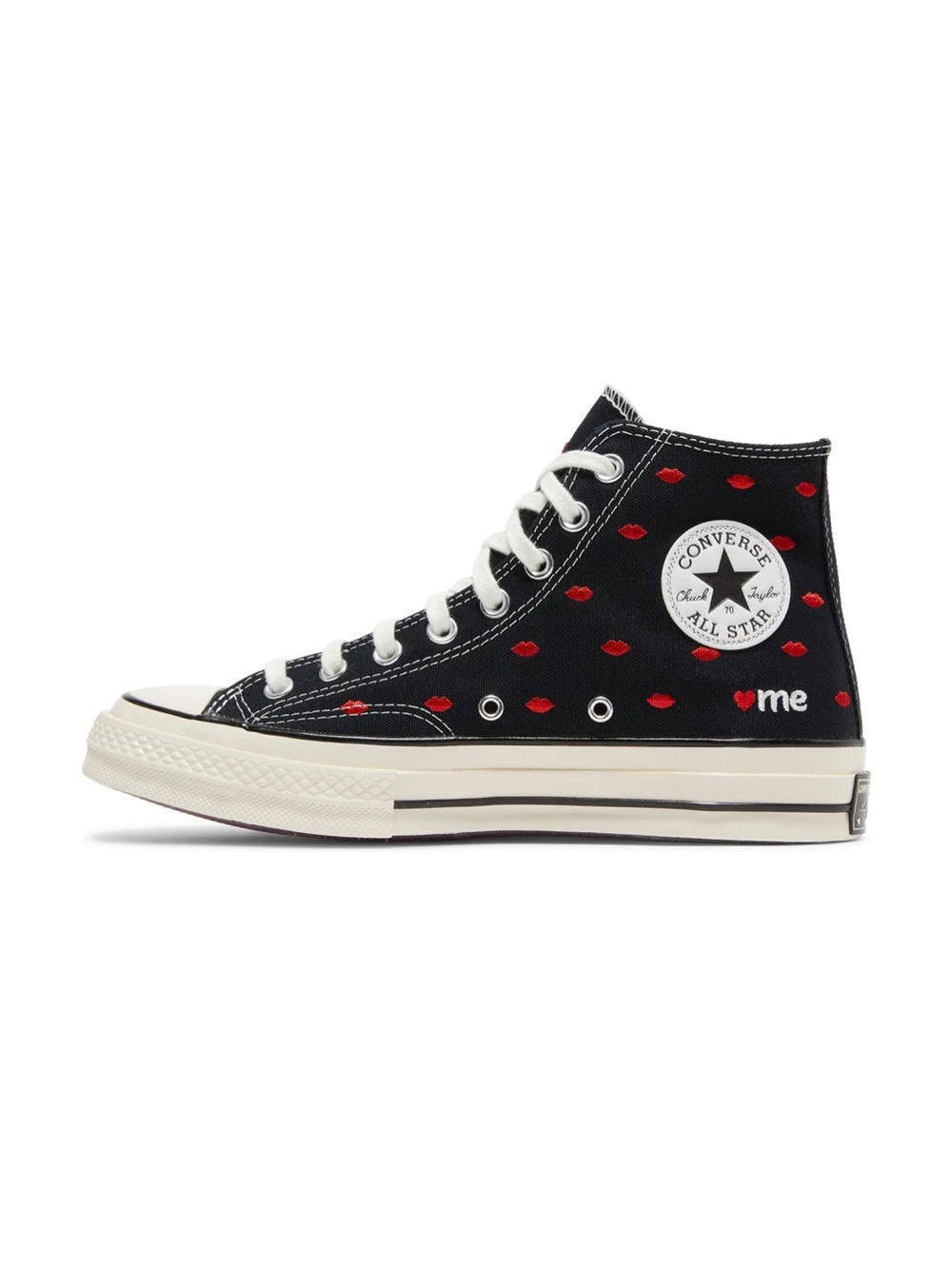 Converse limited edition high top embroidered lips